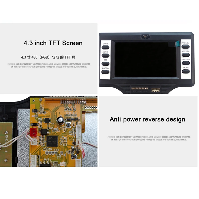  LEORY bluetooth Audio Video MP5 Scheda di Decodifica Lossless 4.3 pollici TFT HD Decoder Per Altopa