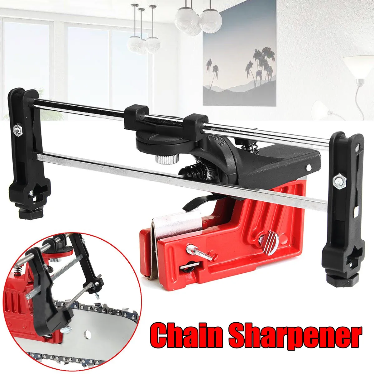 

Universal Guide Sharpener Grinding Guide & Pro Lawn Mower Chainsaw Chain File for Garden Chain Saw Sharpener Garden Tools