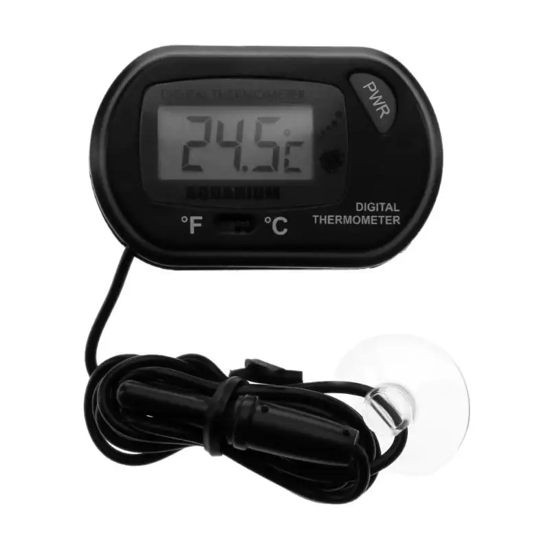 

2.6 Inch Waterproof Thermometer Embedded LCD Electronic Digital Aquarium Temperature Meter Built-in Button Battery