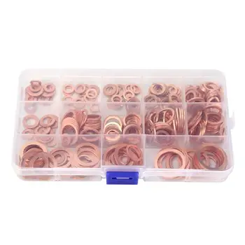 

280pcs Copper Washer Sealing Solid Gasket Sump Plug Oil For Boat Crush Washer Flat Seal Ring Tool Hardware