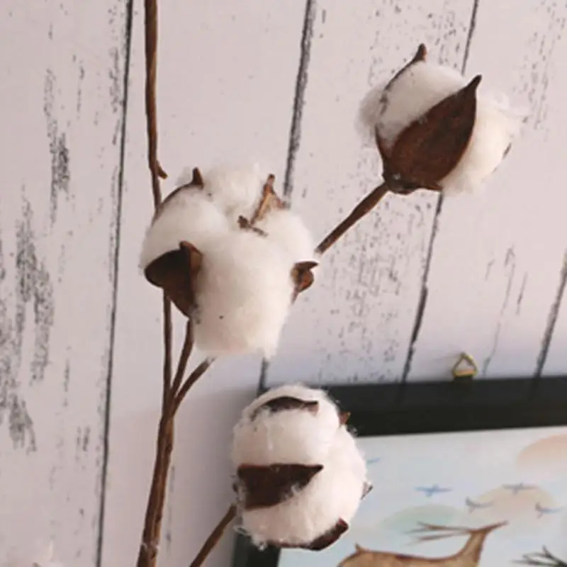 8 головок искусственный хлопок цветок 60 см Моделирование Белый цветок DIY Свадебные украшения для дома вечерние офисные