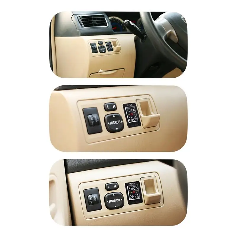 U912 Car Wireless Tire Pressure Monitoring System 4 Internal Anti-theft Sensors LCD Real-time TPMS For Toyota Land Cruiser Reiz