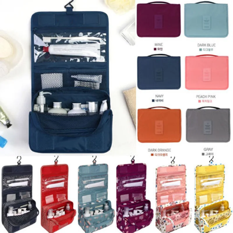 

Organizer Bag Hanging Travel Camping Makeup Cosmetic Toiletry Bathroom Wash Kit