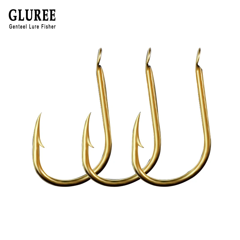 

GLUREE 1Pcs 5# 6# 8# 9# Metal Barbed Fishing Hook High Carbon Steel Scythe-like Inside Bend Fishhooks Fishing Accessories