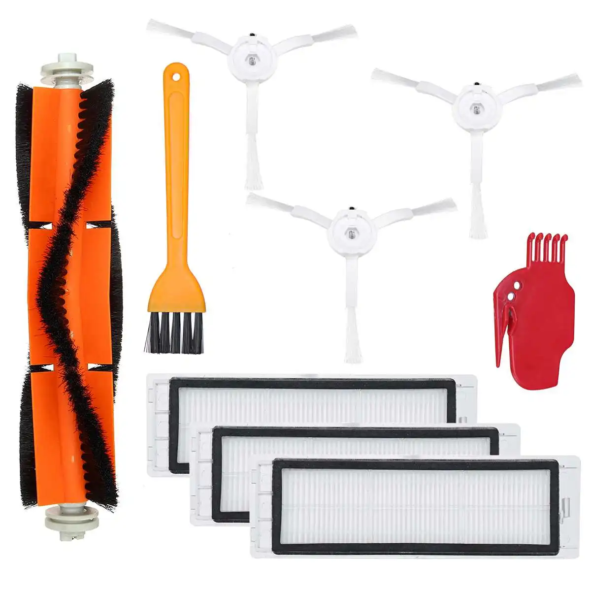 

3PCS HEPA Filter+3PCS Side Brush+1PCS Main Brush Accessories for Xiaomi Roborock MI S50 S51 S55 S5 Vacuum Cleaner Spare Parts