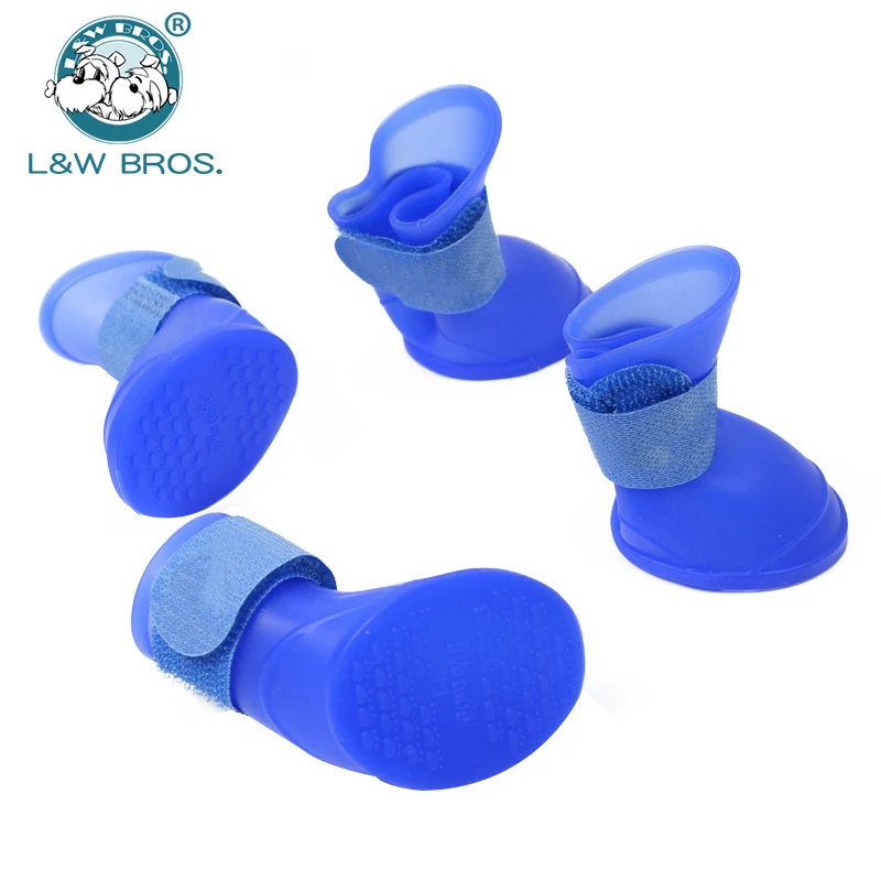 

4 Pcs/Set Dog Rain Shoes Foot Protective Puppy Shoe Cat Dog Shoes Waterproof Non-slip Rain Boots For Pet Supplies