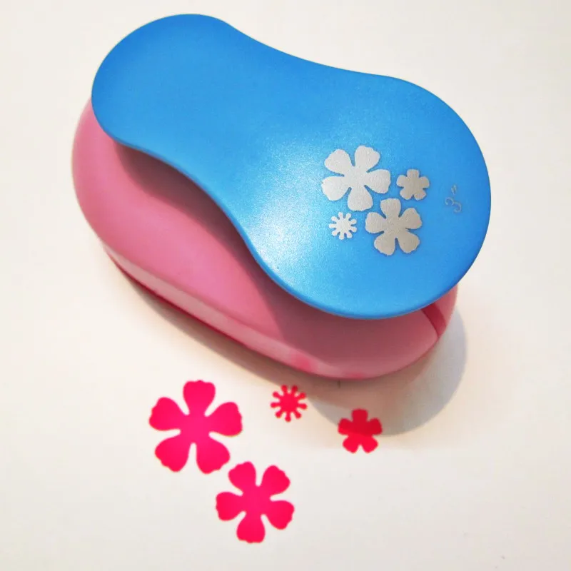 

4 Different Size Flower Shaped Craft Hole Punch Diy Eva Foam Puncher Kids Scrapbook Paper Cutter Scrapbooking Punches Embossing