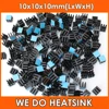 WE DO HEATSINK 10pcs 10x10x10mm Aluminum Heat Sink IC Memory Chip Heatsink Cooling Cooler With Thermal Double Sided Tape ► Photo 3/6