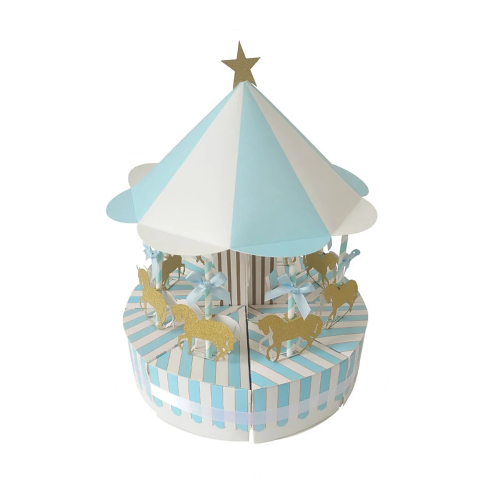 

Stylish Creative Delicate Carousel Paper Candy Box Sweet Box Party Favors Treat Boxes Favors Gift Candy Box for Wedding