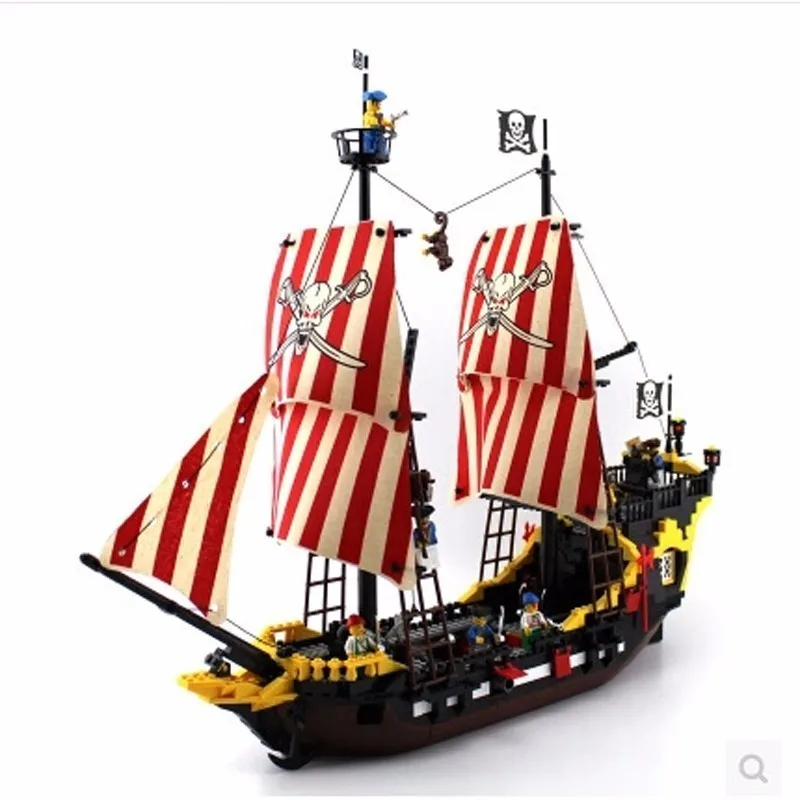 

870pcs Building Blocks Small Grain Spelling Insert Model Boy Gift Children Alpinia Toys Pirate Series New Plastic Black Pearl