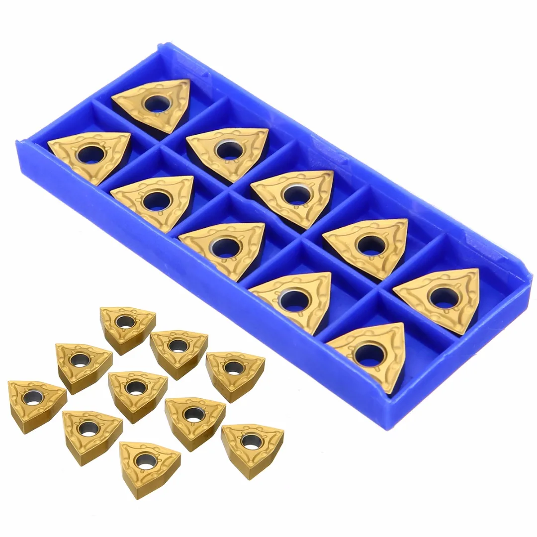 

10pcs/set WNMG080404 Carbide Inserts Blades for Lathe Turning Tool Cutter Turning Holder