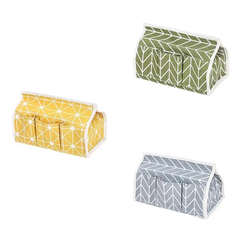 

Pastoral Wind Cotton Linen Paper Towel Box Tissue Paper Towel Set Desktop Remote Control Key Sundries Storage Box Home Organizer