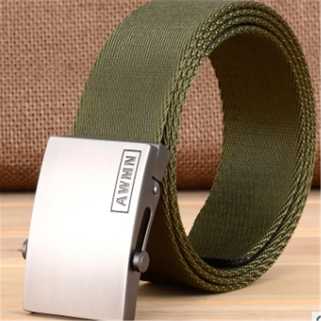 Tactical Military Nylon Belts For Men Canvas Automatic Buckle Army Waist Belt Adjustable Outdoor