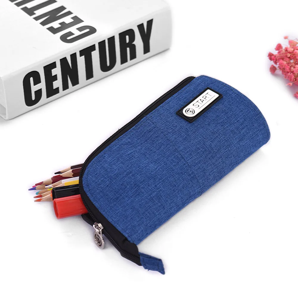 Mini Pencil Case Nylon Pen Bag Stand Pouch Holder Organizer Storage for