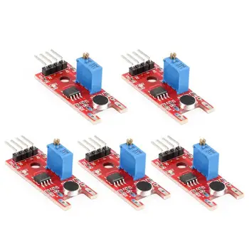 

5pcs KY-038 Mic Voice Sound Detection Sensor Module Smart Electronics Microphone Transmitter Smart Robot Car for arduino Kit