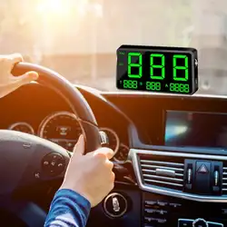 C80 Универсальный Автомобильный GPS скорость ometer Head Up дисплей лобовое стекло цифровой проектор над скорость сигнализации для всех
