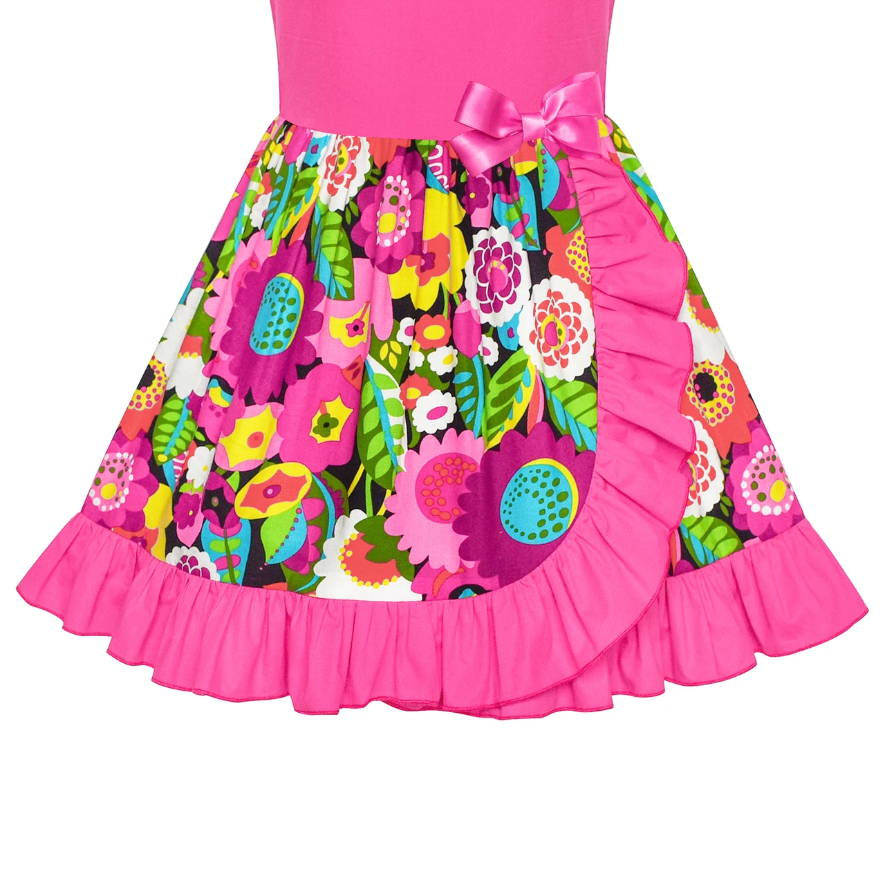 Sunny Fashion платья для девочек платье Цветок Девушка Платье Холодный прием Зеленый