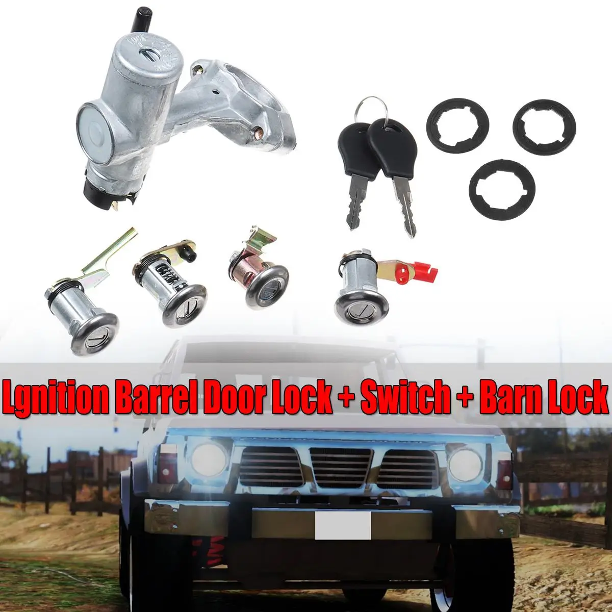 

Car Switches Car Start Switch Kits New Ignition Barrel Door Lock + SWITCH + Barn Lock For Nissan For Patrol GQ Y60 1988-1998