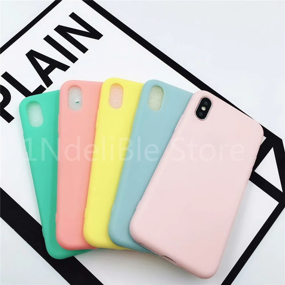 Силиконовые чехлы для телефонов IPhone 6 6s 7 8 Plus матовый мягкий чехол 5 5s SE X XR XS MAX
