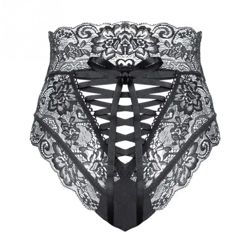 2019 модные сексуальные женские трусики с высокой талией кружевные стринги и