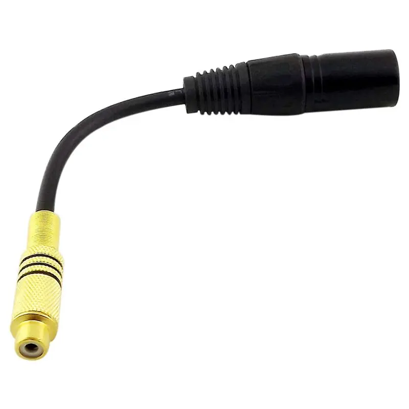 3Pin XLR Female to single phono RCA коаксиальный экранированный кабель позолоченный 15 см|Кабели