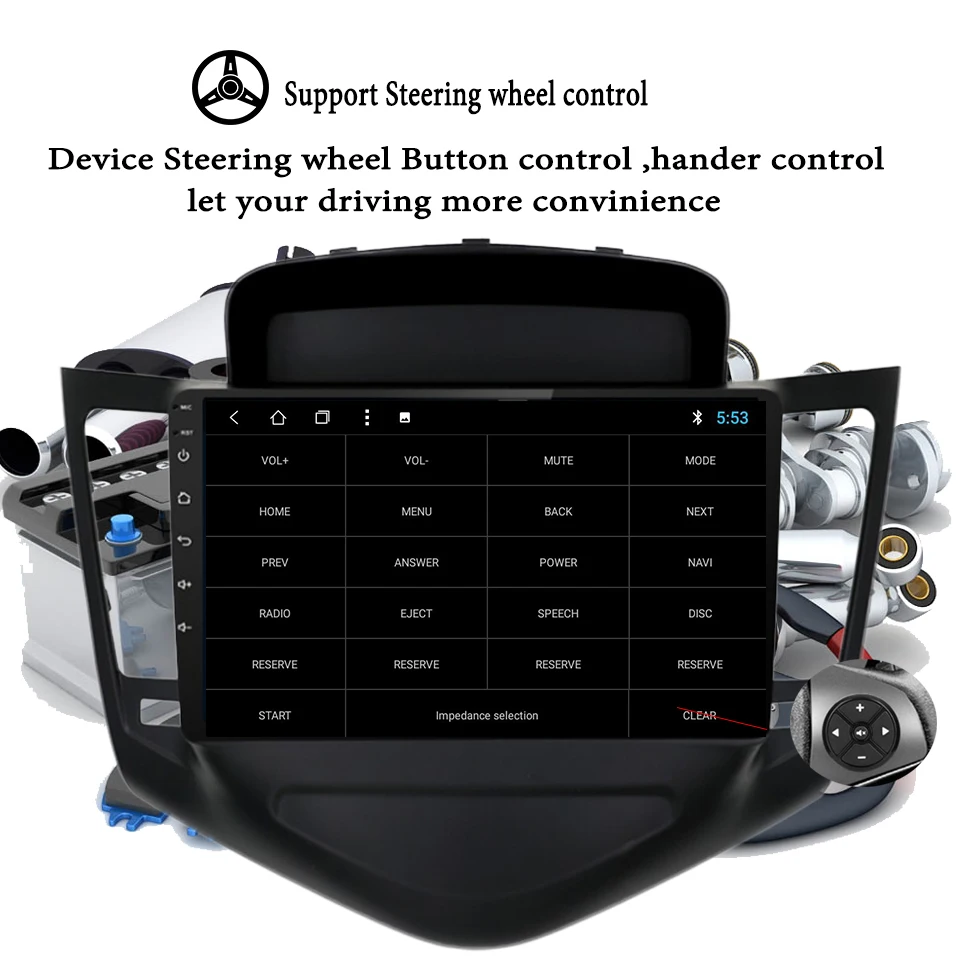 Best Android 9.1 hd Car Stereo DVD Player GPS Navigation Multimedia for Chevrolet Cruze 2009-2012 Head unit Tape Recorder Radio Audio 5