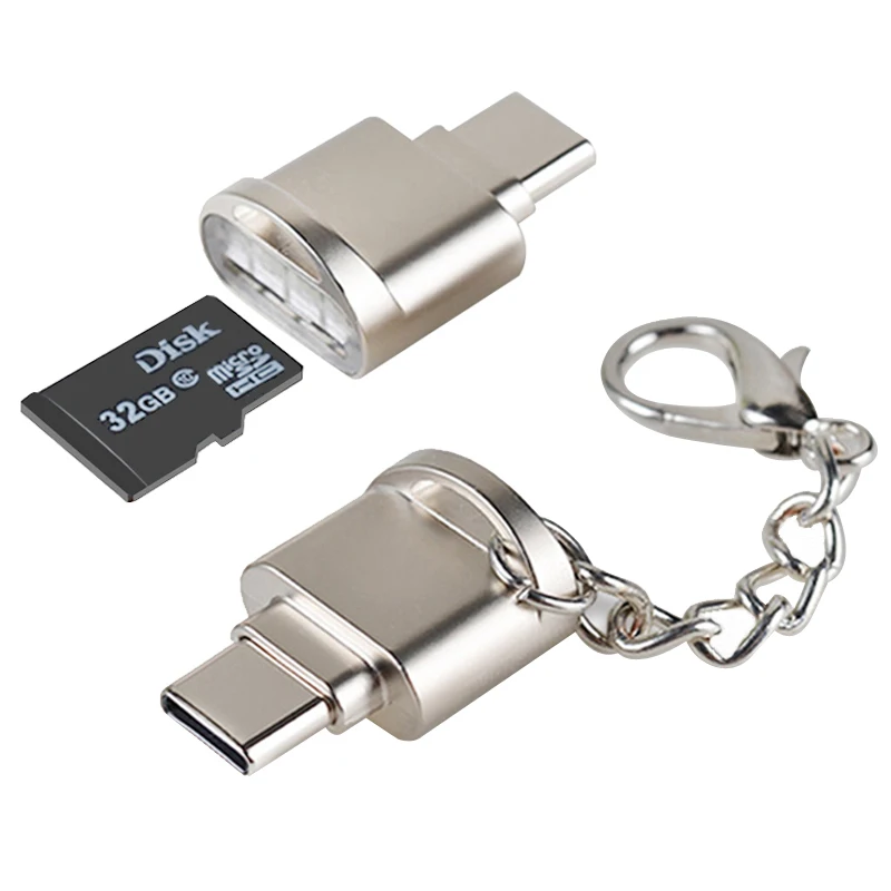 Powstro Портативный USB 3,1 Для type-C адаптер USB для type C Micro конвертер OTG адаптер с TF SD кард-ридером