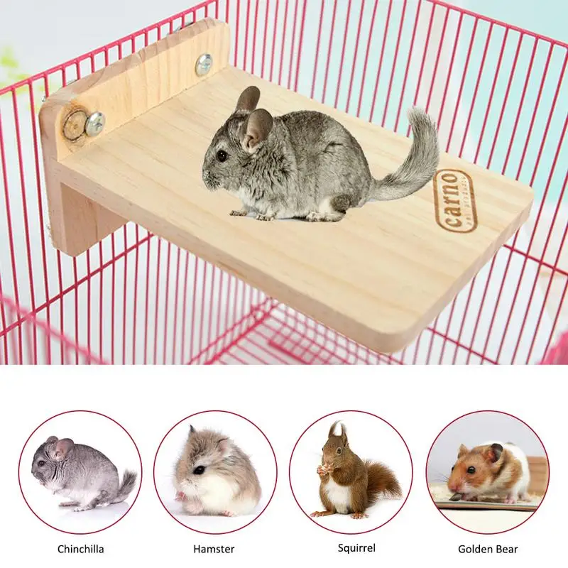 

Small Pet Jumping Platform Supplies Chinchilla Jumping Platform Wood Squirrel Springboard Hamster Toy Small Pet Board