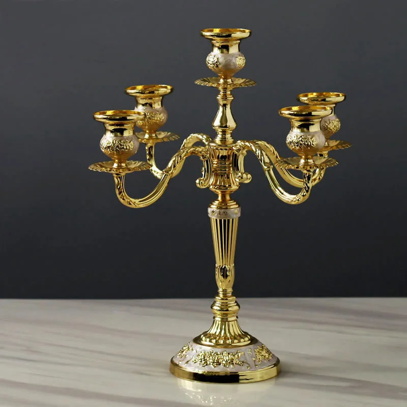 Luxury Zinc alloy metal Metal Candle Holder Modern candlestick