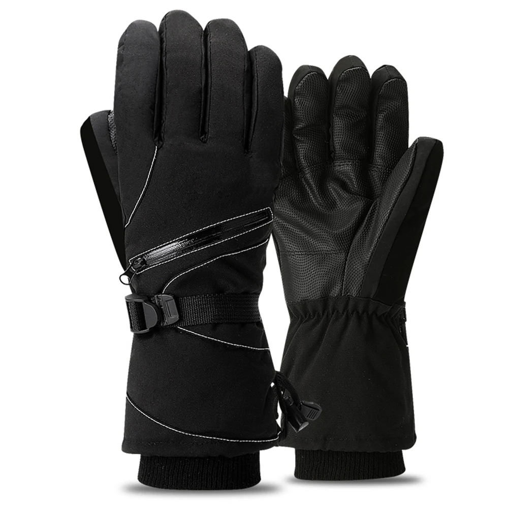 Thermal Winter Gloves Long Cuff Cycling Gloves Water Repellent ...