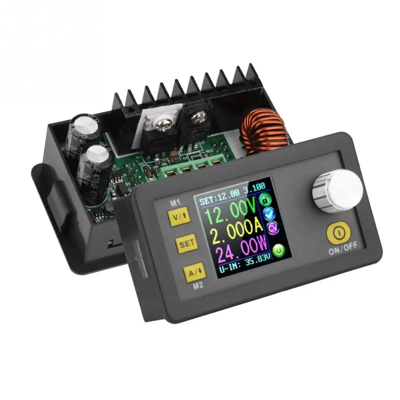 Горячая DPS3005 DPS5005 DC-DC инвертор программируемый понижающий модуль питания постоянное напряжение цветной ЖК-дисплей конвертер