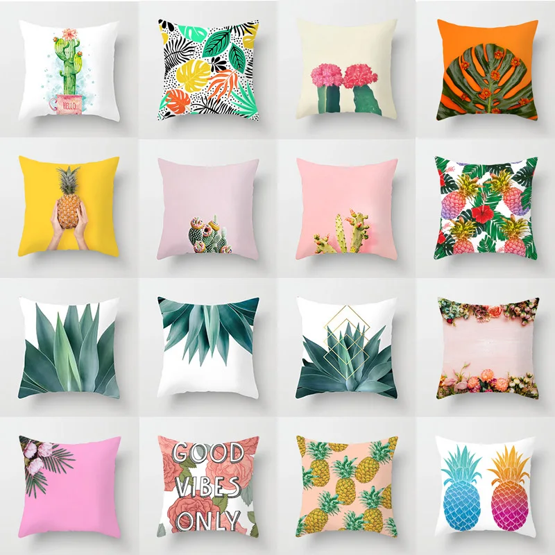 

Decorative High Quality Cactus Home Textile Pillow Case Bedroom 1PC Polyester Plant