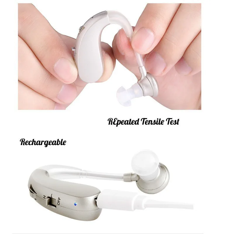 Portable Mini Digital Rechargeable Hearing Aid ear aids for the elderly Wireless Sound Amplifiers Long Time Use Drop Shipping