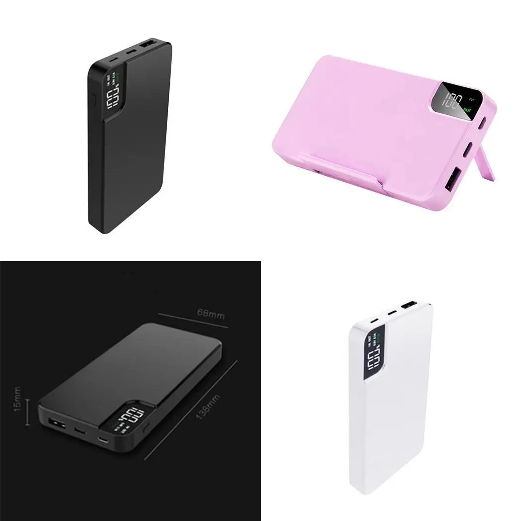 15000mAh Wireless Pink Quick Charger Stand Display Charge White Power Bank With Digital Powerbank External Battery For Xiaomi MI 15000mAh Wireless Pink Quick Charger Stand Display Charge White Power Bank With Digital Powerbank External Battery For Xiaomi MI