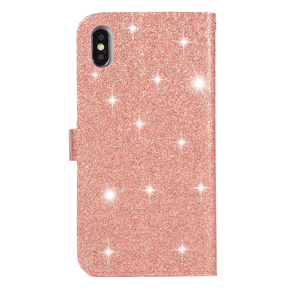 KISSCASE блестящий чехол из искусственной кожи для iPhone X XS XR Max Heart с пряжкой 5 5S SE