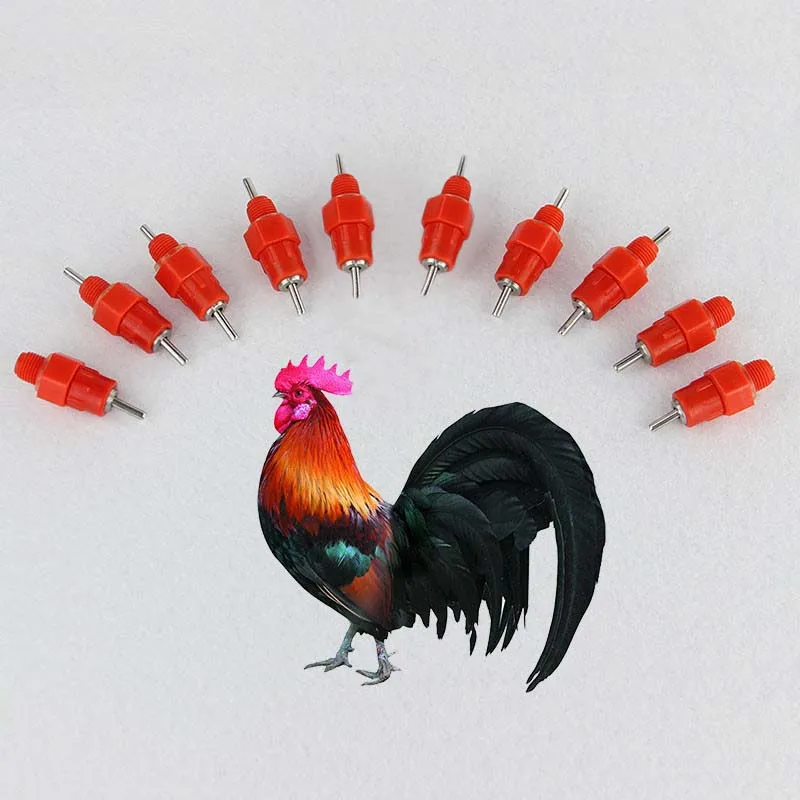 

100pcs Automatic Water Nipple Drinker Chicken Feeder Poultry Duck Hen Screw