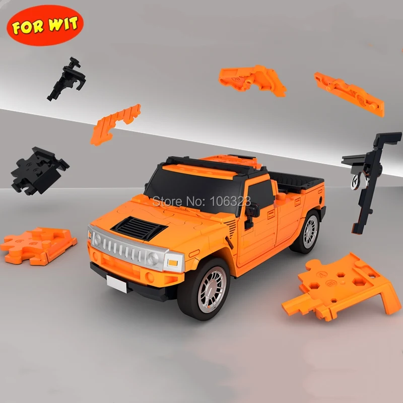 

1:32 70 part 3D Car Model Plastic Puzzle, Good Quality Durable Model Building Kit Set, Children Funny Vehicle Blocks Toy Present