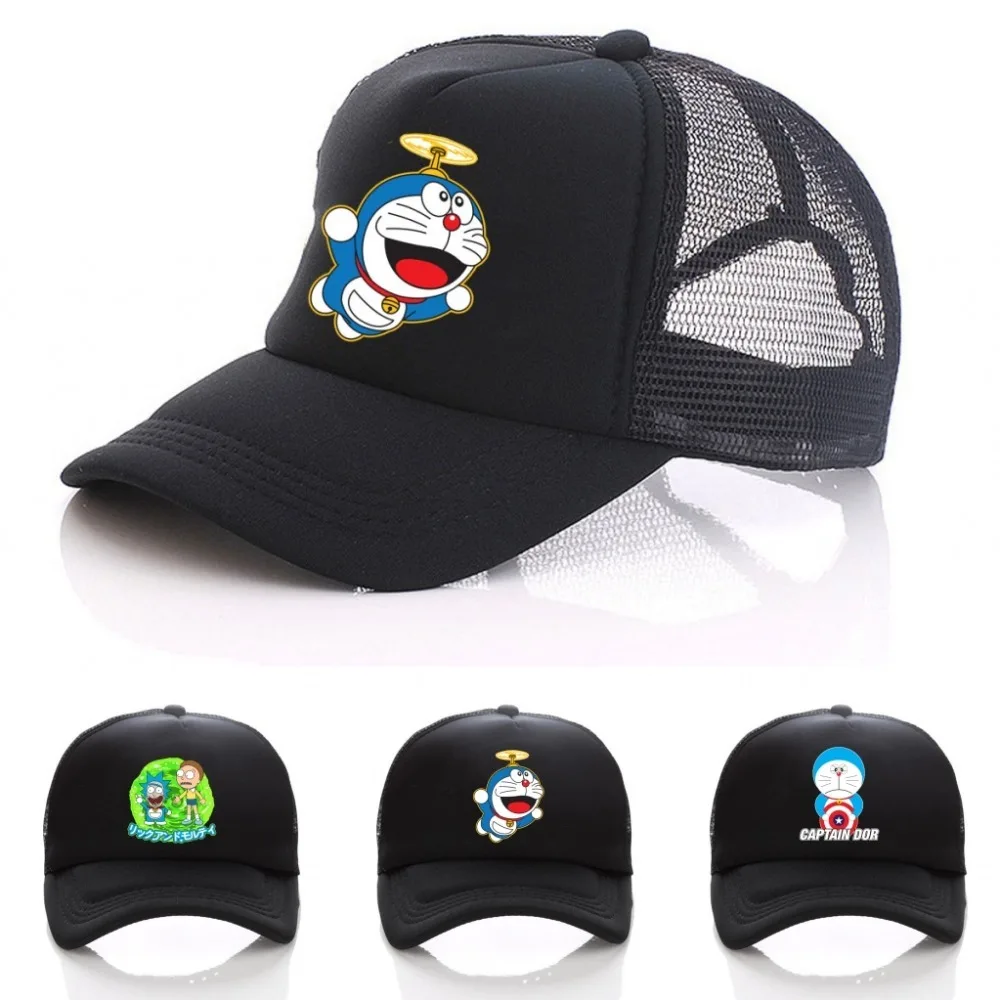 

Cartoon anime Doraemon Hats Cat Smiling Face Sunshine Hat Hip Hop Cap Baseball Caps Men Women hat