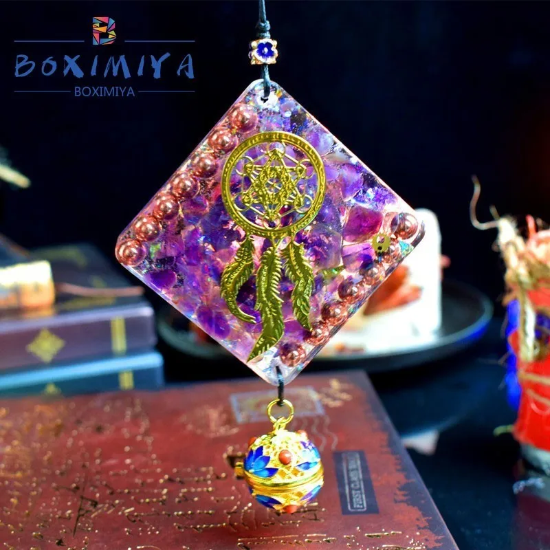 Orgonite Aura семь энергия чакры подвеска автомобиль кулон конвертер энергии изменения магнитного поля приносящий удачу камень, реики Исцеление