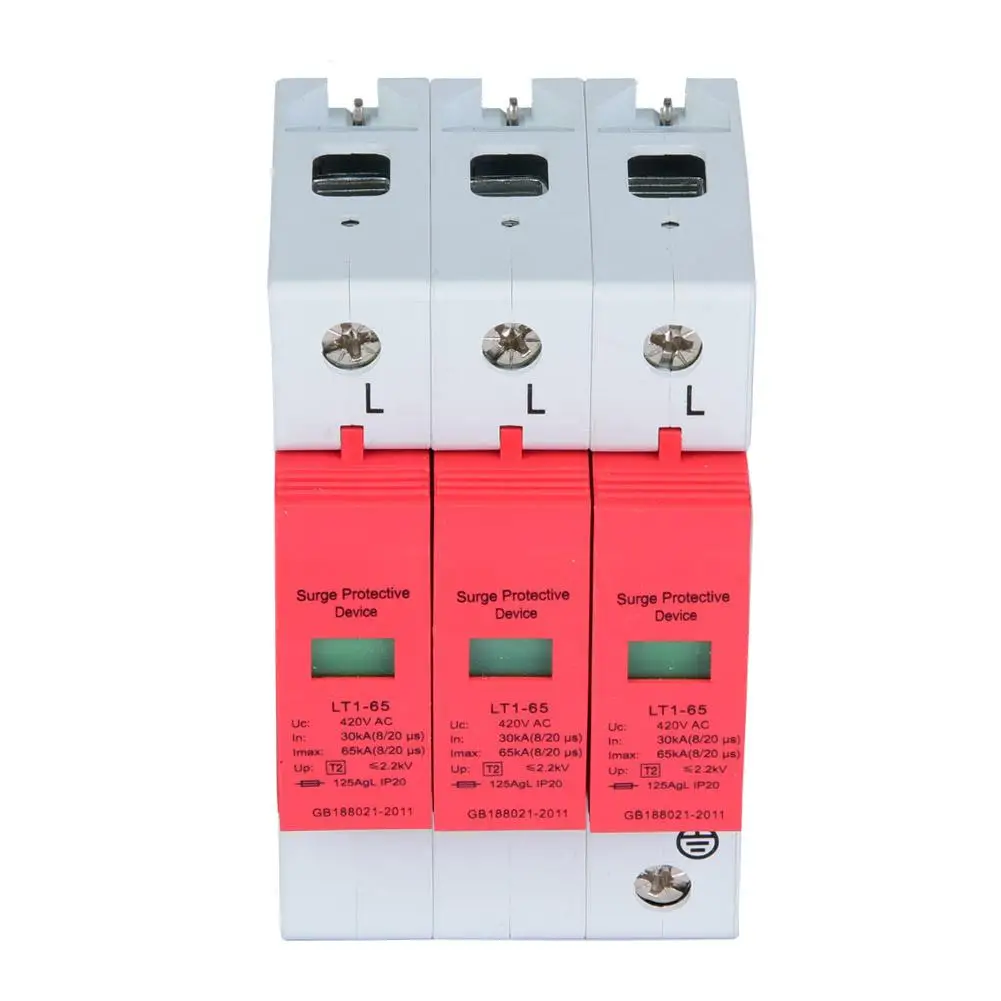 

Surge Protective Device 40/65/80KA~420VAC 2 Poles House Surge Protector Low-voltage Arrester Device Lightning protection Newest