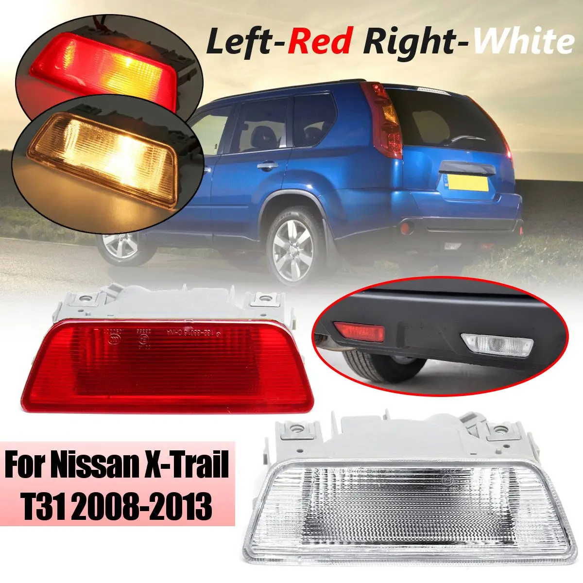 Left Right Tail Light font b Lamp b font Rear Bumper Tail Light Fog font b