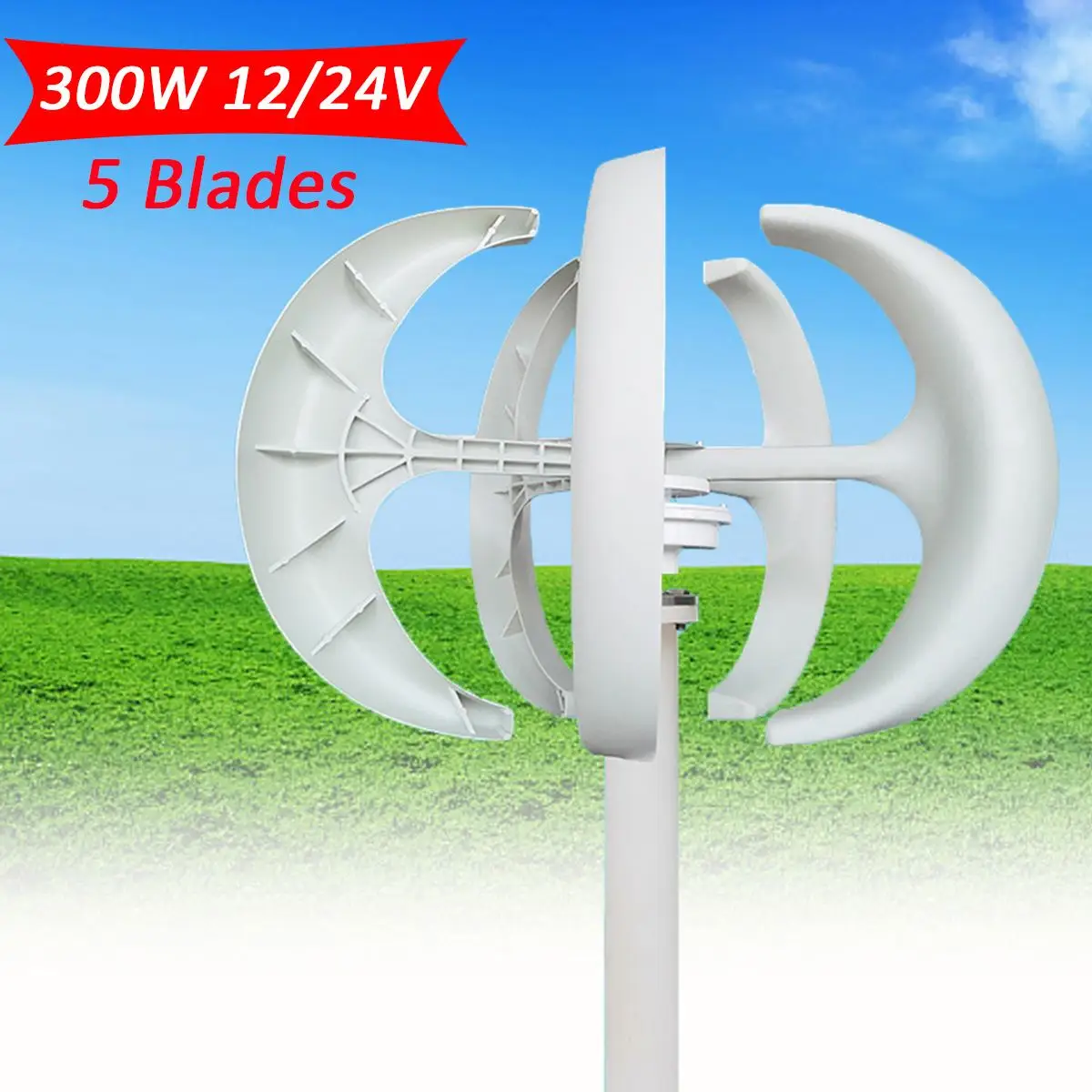 

12V/24V 300Watt Horizontal Home Wind Turbines Wind Generator Power Windmill Energy Turbines Charge