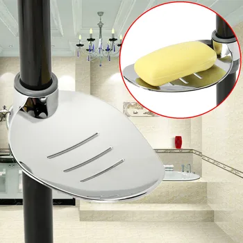 

Soap Dish Box Soap Holder 22-25mm ABS Plastic Rail Soap Pallet Shower Rod Slide Bar Bathroom Hardware Silver Adjustable Durable