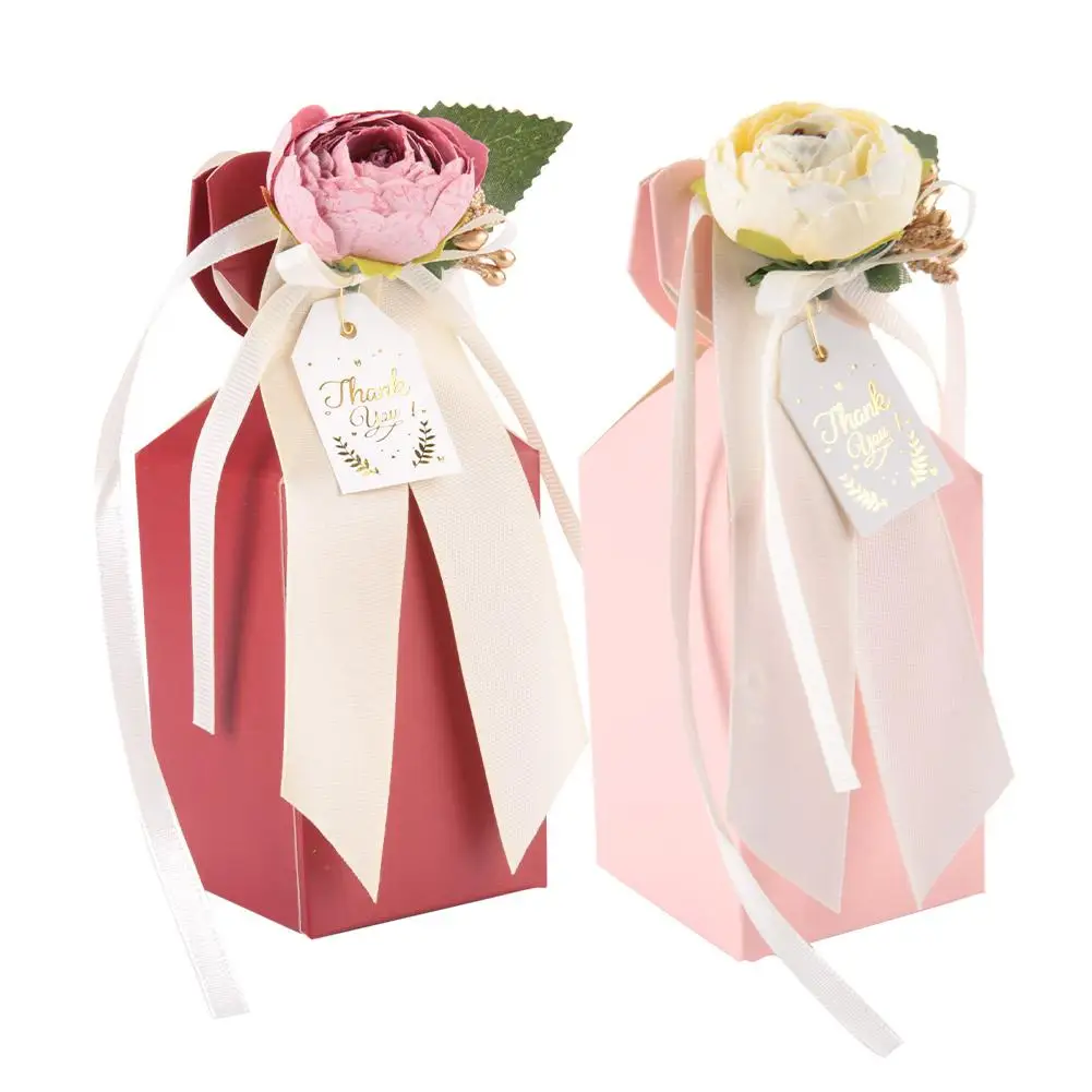 

30pcs Vase Shape Candy Box Wedding Gift Chocolate Boxes for Baby Shower Party with Ribbon Gift Box Decorations