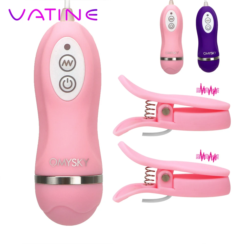 

VATINE 10 Frequency Nipple Vibrator Vibrating Nipple Clamps Breast Massage Sex Toys for Women Vibrators Adult Products