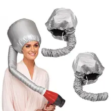 Portable Soft Hair Drying Cap Bonnet Hood Hat Blow Dryer Attachment Curl Tools Gray Dry Hair Cream Cap