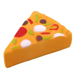 10 см мягкая имитация Squishy Slice Пицца с аромат вытяжка игрушка вырезать кусок пиццы моделирование Vent игрушка