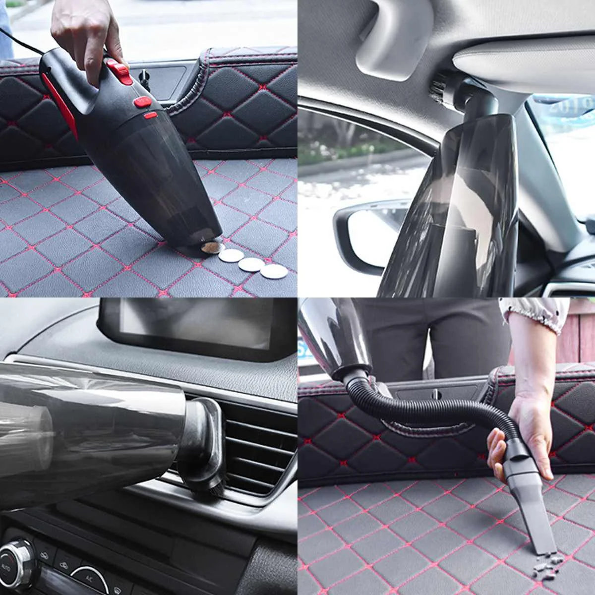 Portable 4m cord length handheld car vacuum cleaner wet/dry vaccum cleaner for car home 120w 12v 5000pa