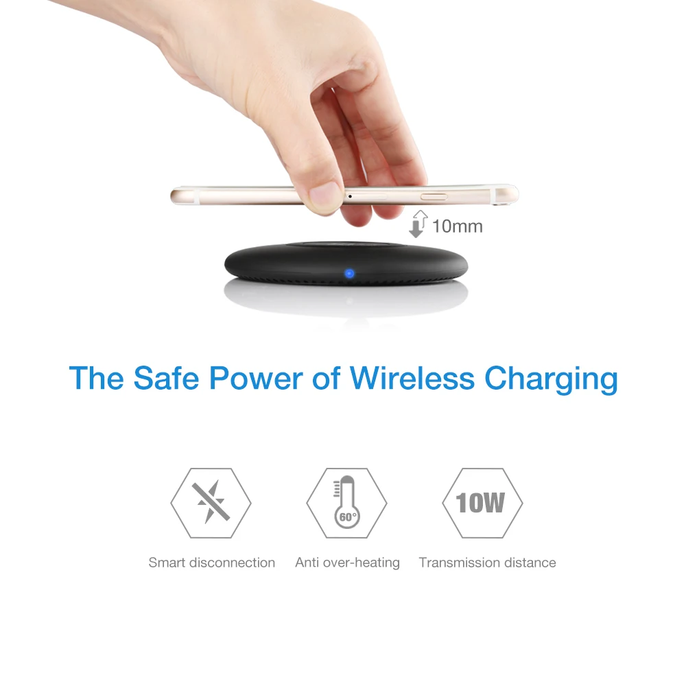 Siroflo Wireless Charger 10W Max Wireless Charging Pad, Compatible With Samsung Galaxy S8, S8 +, IPhone 8, IPhone 8 Plus Siroflo Wireless Charger 10W Max Wireless Charging Pad, Compatible With Samsung Galaxy S8, S8 +, IPhone 8, IPhone 8 Plus