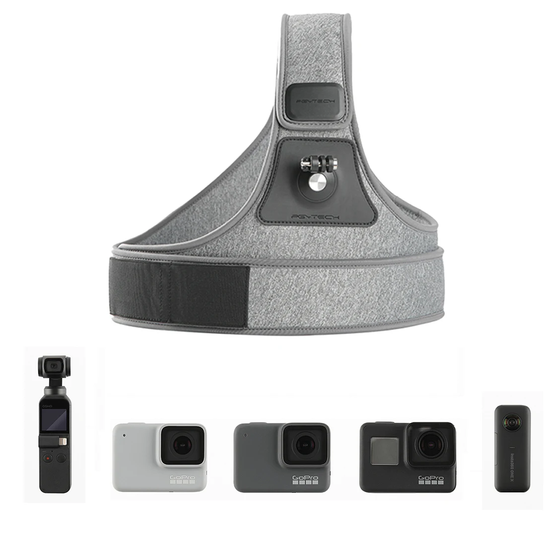 

PGYTECH for SJCAM SJ4000 Adjustable Action Camera Chest Strap Harness for DJI Osmo Pocket for Gopro hero for yi 4K/OSMO ACTION